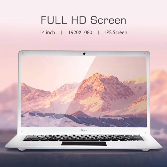 Alt view image 3 of 7 - LincPlus P3 14.1" FHD IPS Laptop, Windows 11 Home S Mode, Intel Celeron N3350, 4GB RAM, 64GB Storage, Lightweight White Notebook Computer for Students, Home Office, Online Learning