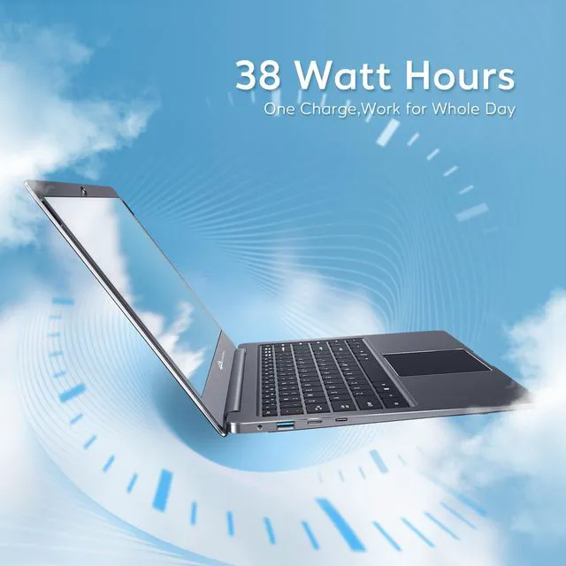 Alt view image 4 of 7 - LincPlus P2 14.1" FHD IPS Laptop, Windows 11 Home S Mode, Intel Celeron N3350, 4GB RAM, 64GB Storage, Metal Body Notebook Computer with USB-C, Expandable SSD for Students & Home Office