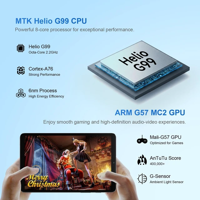 Alt view image 3 of 7 - LincPlus M8 8.4-Inch Android 15 Tablet, MediaTek Helio G99, 12GB RAM, 128GB Storage, 1920 x 1200 90Hz IPS Display, 6000mAh Battery, Widevine L1, Silicone Case Included