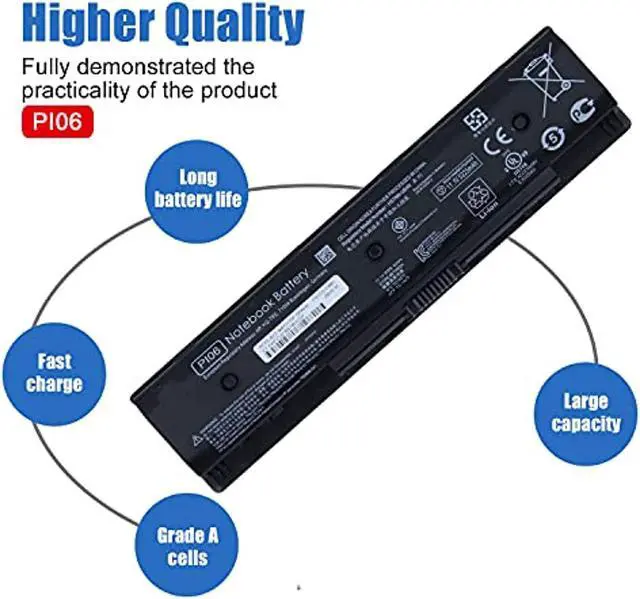 Alt view image 5 of 6 - Pi06 (10.8V 62Wh) Compatible Laptop Battery With Hp Envy 14 15 17 Pavilion 14 15 17 17T Series Notebook P106 Pi06xl Pi09 709988-421 709988-541 709988-851 709989-421 710416-001 710417-001