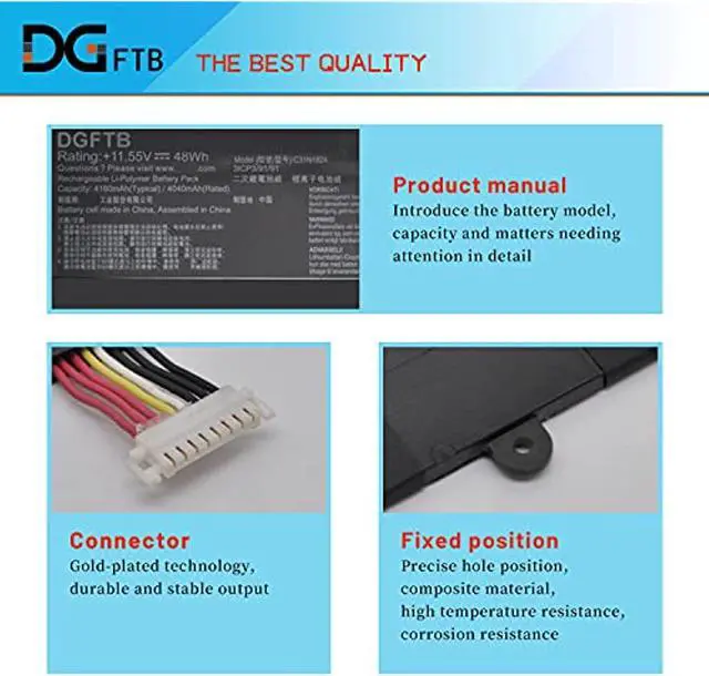 Alt view image 2 of 6 - C31n1824 Laptop Replacement Battery For Asus Chromebook Flip C434ta C434/Ta-Ds384 C434ta C434ta-Dsm4t Series 0B200-03290000 (11.55V 48Wh/4160Mah)