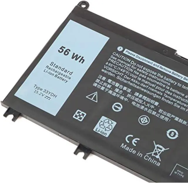Alt view image 4 of 7 - 33Ydh 56Wh Laptop Battery For Dell Inspiron 17 7000 7778 7779 7786 7773 15 7577 G3 3579 3779 G5 5587 G7 7588 Latitude 13 3380 14 3490 15 3590 3580 Pvht1 P30e P30e001 081Pf3 81Pf3 99Nf2 P72f 4-Cell