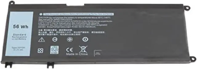 Alt view image 2 of 7 - 33Ydh 56Wh Laptop Battery For Dell Inspiron 17 7000 7778 7779 7786 7773 15 7577 G3 3579 3779 G5 5587 G7 7588 Latitude 13 3380 14 3490 15 3590 3580 Pvht1 P30e P30e001 081Pf3 81Pf3 99Nf2 P72f 4-Cell