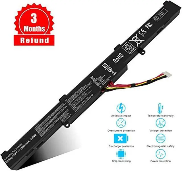 Alt view image 7 of 7 - Vinpera A41-X550e Battery For Asus X450 X550 X550e X550l X550lb X550v X550z X550za X751l K550 K550d F450 F450c X751m X750j X750ja 15V