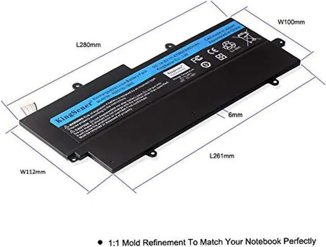 Alt view image 5 of 14 - Pa5013u-1Brs Laptop Battery For Toshiba Portege Z835 Z830 Z930 Z935 Ultrabook Pa5013u-1Brs Pa5013 Pa5013u 14.8V 3060Mah 47Wh