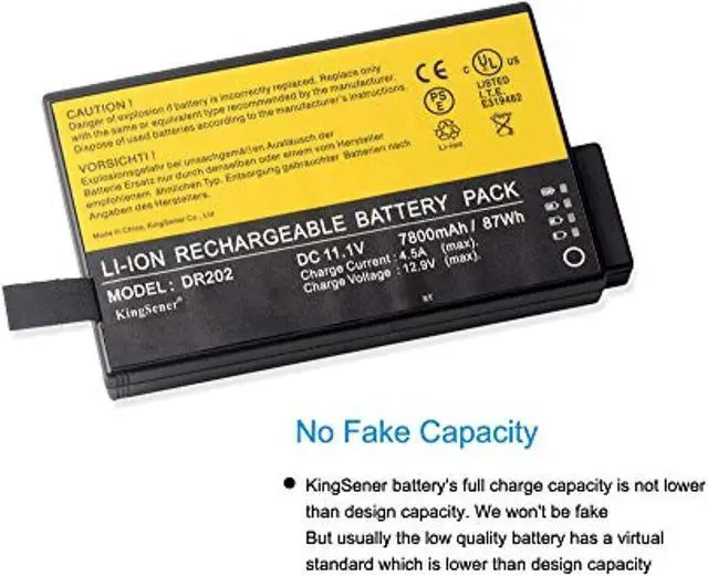 Alt view image 2 of 14 - Dr202 Battery For Getac Bp-Lp2900/33-01Pi Bp-Lc2600/32-01Pi Bp-Lp3070/32-01Pi X500 V100 V200 S400 Rugged Notebook For Dr202i Dr202s Li202s Rs2020 Me202 7800Mah/87Wh