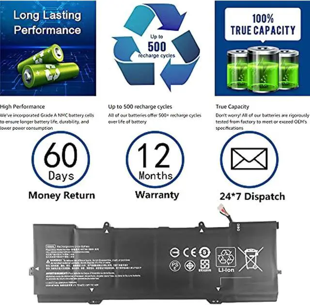 Alt view image 6 of 7 - 928372-855 928427-271 Yb06xl Battery For Hp Spectre X360 Convertible 15-Ch 15T-Ch 15-Ch0xx 15-Ch011dx 15-Ch010tx 15-Ch034ng 15-Ch002tx Hstnn-Db8h Tpn-Q200 928372-856