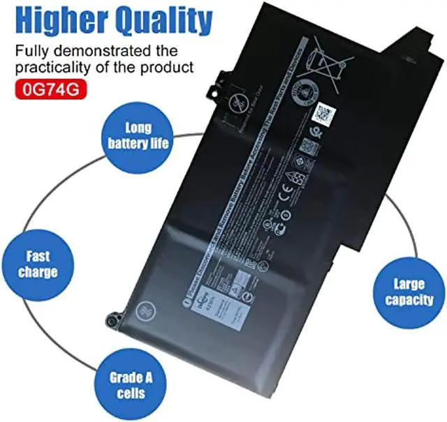 Alt view image 4 of 6 - 42Wh 0G74g Laptop Battery Compatible With Dell Latitude 5300 5310 7300 7400 5300/5310 2-In-1 Series Notebook 0G74g Og74g 02Pfpw 11.4V/3500Mah 3-Cell