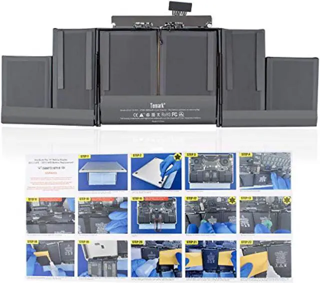 Alt view image 2 of 7 - A1398 Replacement Laptop Battery A1417 Compatible With Macbook Pro 15 Inch Retina A1398 (Only Fit 2012 Early 2013 Version) Mc975 Mc976 Me664 Me665 Md831 020-7469-A