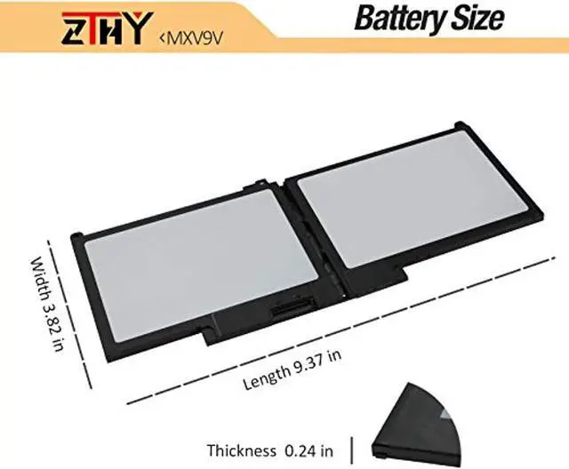 Alt view image 7 of 7 - Mxv9v Laptop Battery Replacement For Dell Latitude 5300 5310 7300 7400 E5300 E5310 E7300 E7400 Inspiron 7300 7306 2-In-1 Series Notebook 5Vc2m 05Vc2m 829Mx 0829Mx 7.6V 60Wh 7500Mah 4-Cell