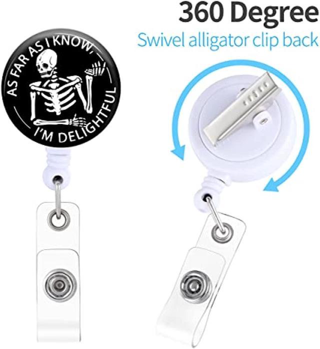 Badge Reels Holder Retractable With Id Clip For Nurse Name Tag Card X-Ray  Rad Tech Radiology Funny Fun Cool Radiologist Nursing Doctor Teacher  Student Medical Work Office Alligator Clip Zjk303 