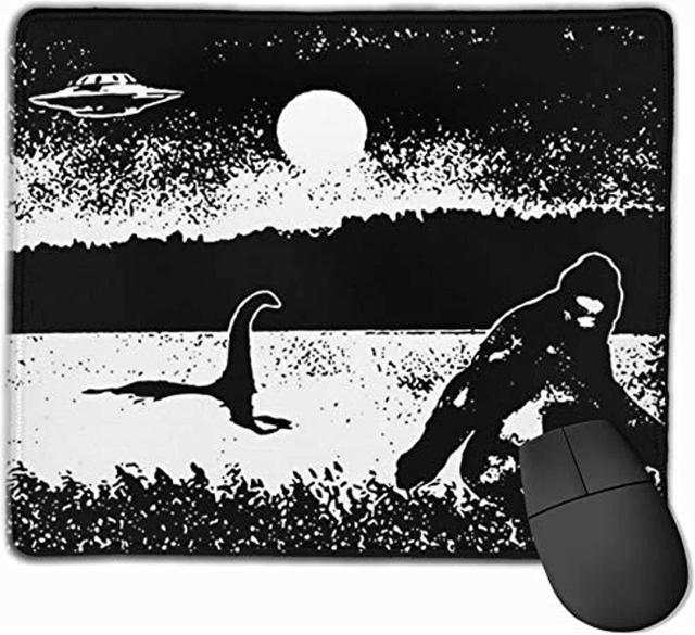 Bigfoot Loch Ness Monster Ufo Sasquatch Alien Mouse Pad Non-Slip Gaming Mouse  Pad With Stitched Edge Computer Pc Mousepad Rubber Base For Office Home 