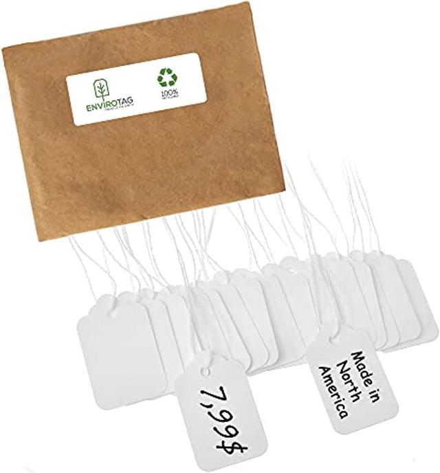 White Blank Paper String Tags (Package of 100 Pricing Tags)