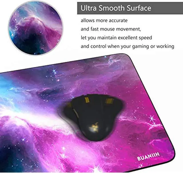 Alt view image 5 of 7 - Gaming Mouse Pad, Extended Mouse Pad Large Mouse Pad With Anti-Slip Rubber Base And Durable Stitched Edges, Ultra Thick 3Mm, Xl Gaming Mouse Pad Keyboard Pad For Computer, Desktop&Laptop