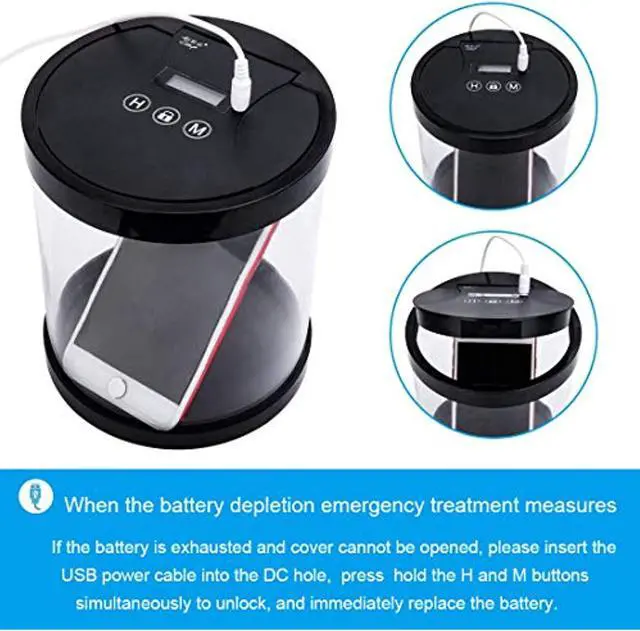 Alt view image 4 of 7 - Timer Lock Container,Multi-Function Phone Time Lock Box, To Prevent Dependence On Smartphone ,Ideal For Quitting Smoking, Wine, Candy, Excessive Playing Of Smartphones And Games