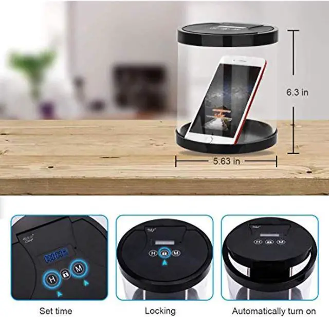 Alt view image 3 of 7 - Timer Lock Container,Multi-Function Phone Time Lock Box, To Prevent Dependence On Smartphone ,Ideal For Quitting Smoking, Wine, Candy, Excessive Playing Of Smartphones And Games