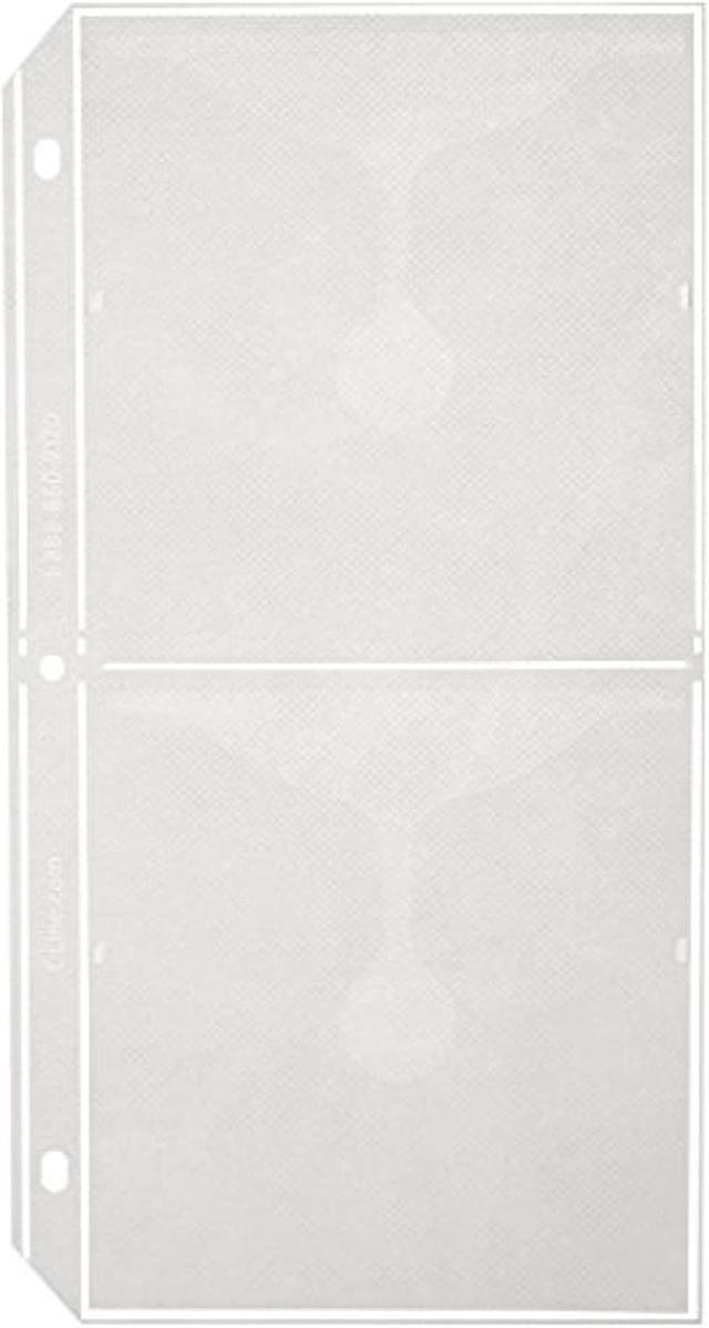 Vaultz VZ01415 8 Disc Capacity 2-Sided CD Refill Pages for 3-Ring Binder -  Clear/Black (50/Pack) - Walmart.com