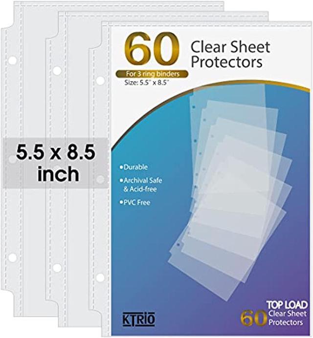 Sheet Protectors for 3 Ring Binder - 100 Premium Clear Plastic Page Protectors for 3 Ring Binder - Sleeves 8.5 x 11 for Paper & Documents