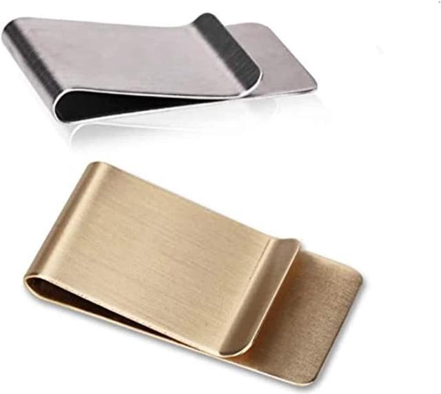 Silver Stainless Steel Money Clips Metal Pocket Holder Wallet Credit Card  Holder