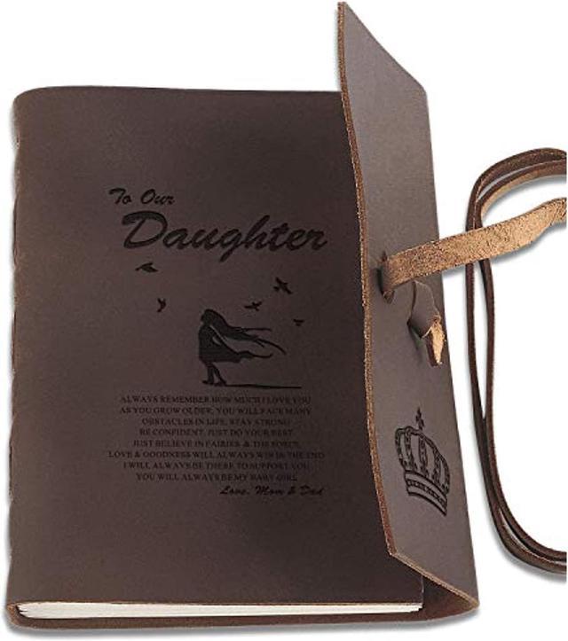 Leather Journal Gift Set with Antique Leather Bookmark + Pen, Handmade Writing Notebook 7x5 Inches Unlined Leather Bound Daily Notepad for Men for