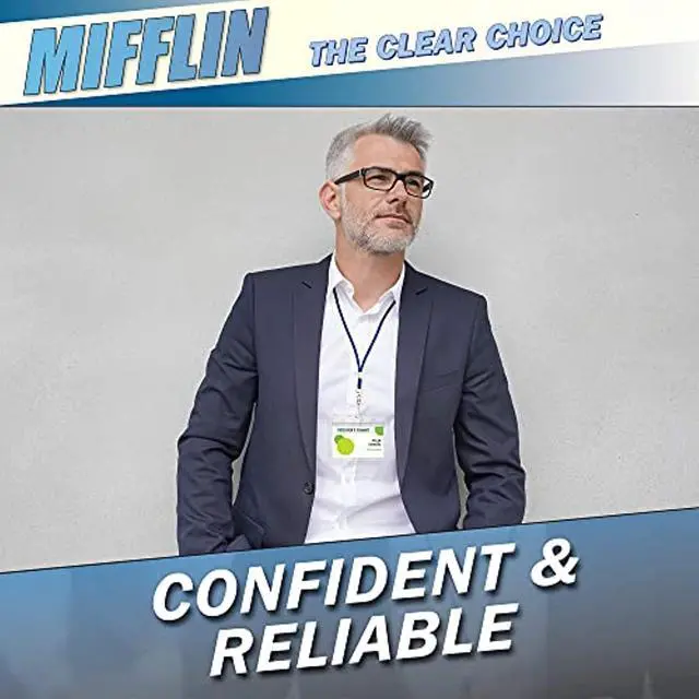 Alt view image 5 of 7 - Lanyard (Blue, 3.5X2.25 Inch, 100 Pack) With Clear Plastic Horizontal Id Badge Holder, Heavy Duty Name Pouch With Soft, Woven, Neck Lanyards