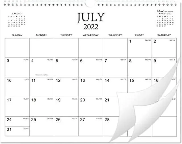 2022-2023 Calendar - 18 Months Wall Calendar Planner From Jul 2022 - Dec  2023, 14.6" X 11.4", Twin-Wire Binding, Premium Paper, Blank Block With  Julian Dates Educational Supplies - Newegg.com