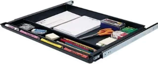 Alt view image 2 of 3 - Pencil Drawer By Underdesk Drawer 23 Inch Wide - Ball-Bearing Slides - Black
