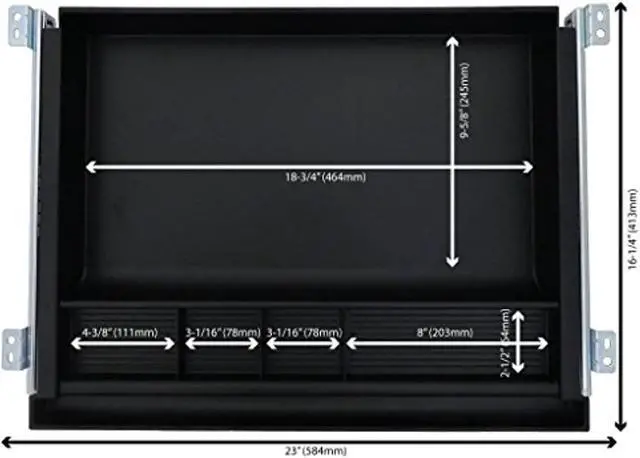 Alt view image 3 of 3 - Pencil Drawer By Underdesk Drawer 23 Inch Wide - Ball-Bearing Slides - Black