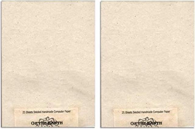 Recycled Lotka Printer Paper Embedded With Wildflower Seed - 8.5 X 11 (2  Pack- 50 Sheets Paper Total) 
