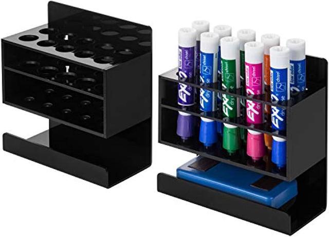 Acrylic Wall Mounted Dry Erase Marker & Eraser Holder