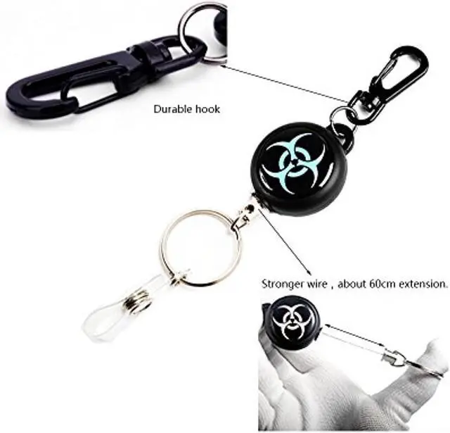 Alt view image 3 of 4 - Heavy Duty Retractable Reel For Badge Holders,Id Cards And Keychains Pack Of 2