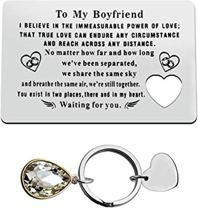 Valentines Day Gifts For Boyfriend Engraved Wallet Insert Card For  Boyfriend Anniversary Christmas Birthday Gifts Deployment Gifts Long  Distance Boyfriend Gifts From Girlfriend 