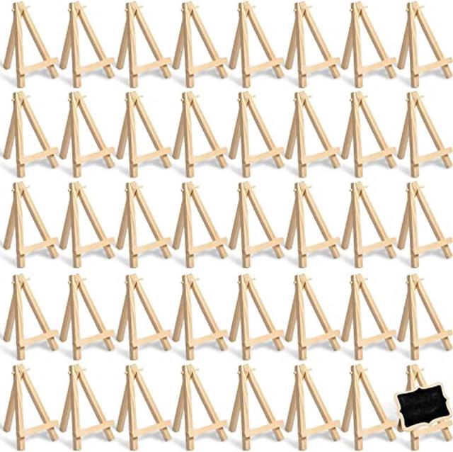 40 Pack 5 Inch Mini Wood Display Easel Artist Easel Triangle Cards Stand  Small Tabletop Painting