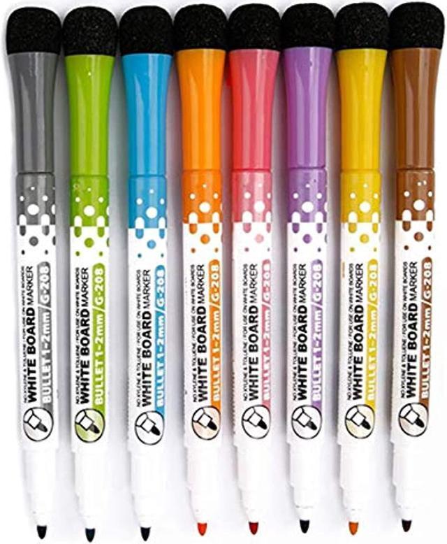 Magnetic Dry Erase Markers with Eraser Low Odor Fine Tip Whiteboard Pens  Pack