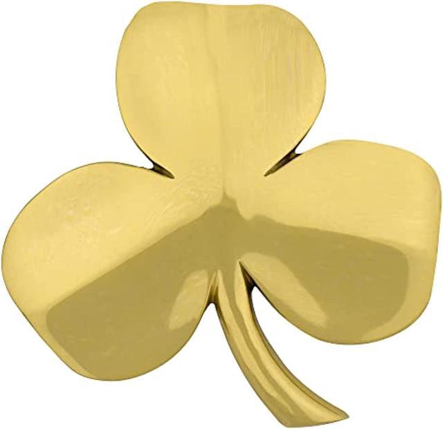 Four Leaf Clover Wall Hanging Made of Brass with Irish Blessing