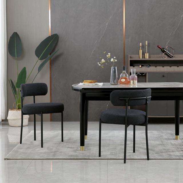 Dining room chairs with black online legs