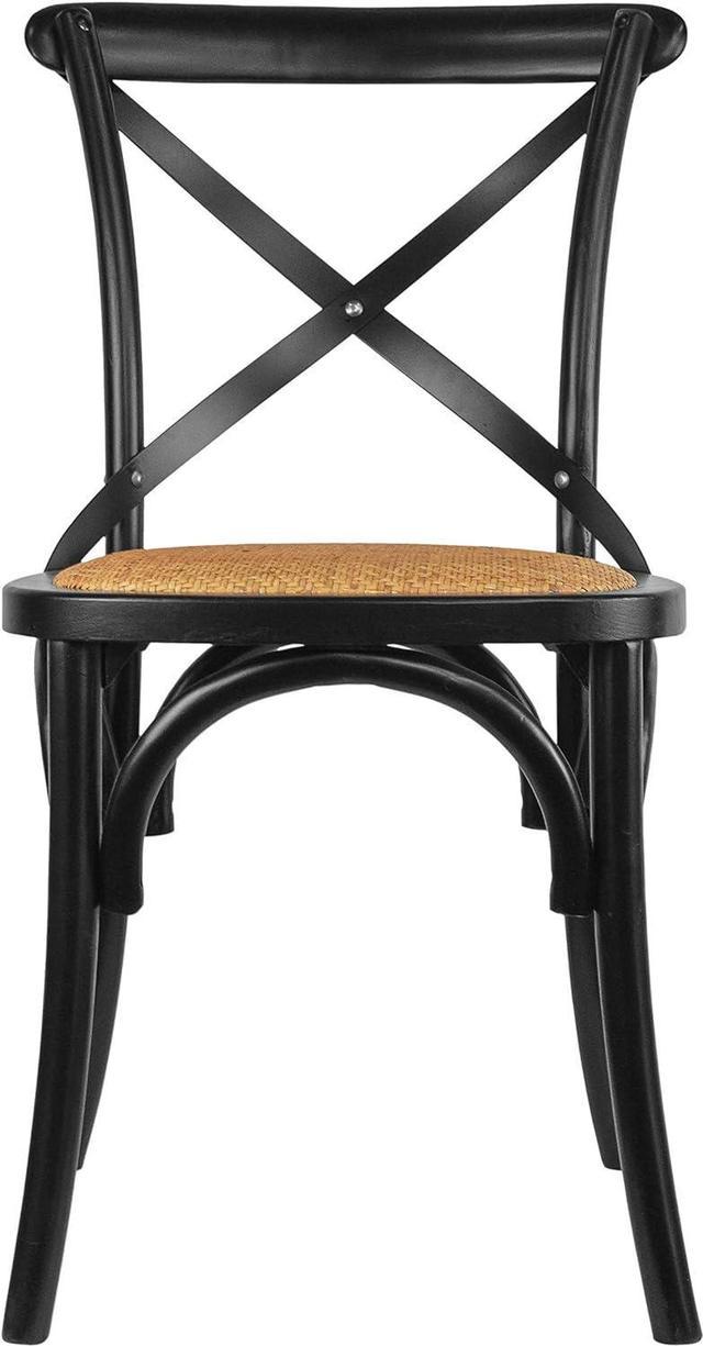 2xHome Cross Back Black Dining Chair Newegg