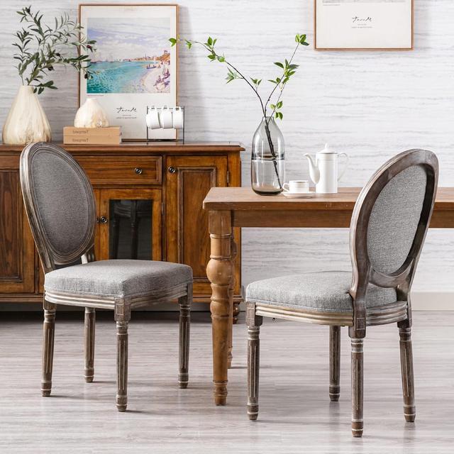 Grey best sale farmhouse chairs