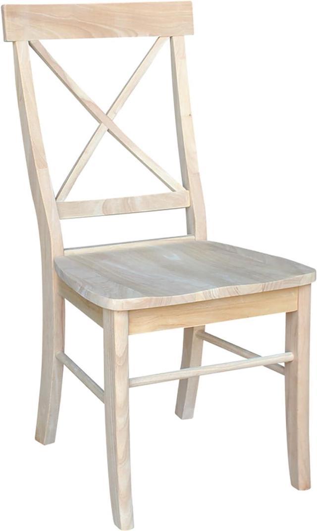 Unfinished x outlet back dining chairs