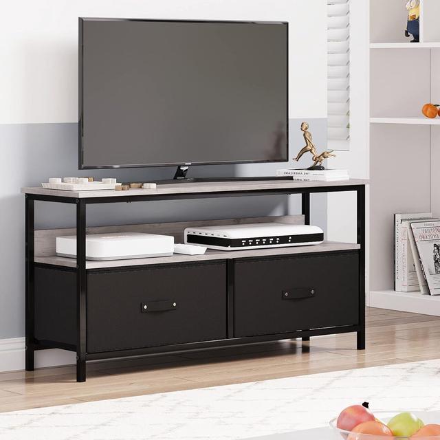 Alt view image 2 of 7 - IDEALHOUSE Dresser TV Stand, Entertainment Center with Storage, 50 Inch TV Stand for Bedroom Small TV Stand Dresser with Drawers and Shelves, TV & Media Console Table Furniture for Living Room, Black