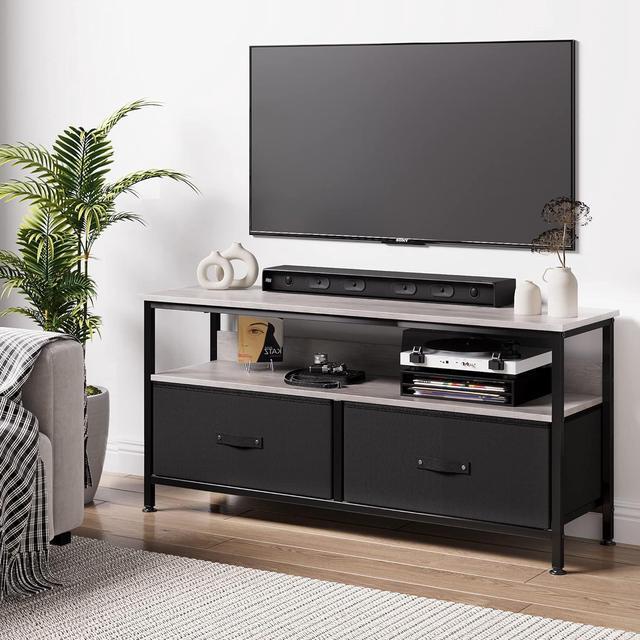 Alt view image 3 of 7 - IDEALHOUSE Dresser TV Stand, Entertainment Center with Storage, 50 Inch TV Stand for Bedroom Small TV Stand Dresser with Drawers and Shelves, TV & Media Console Table Furniture for Living Room, Black