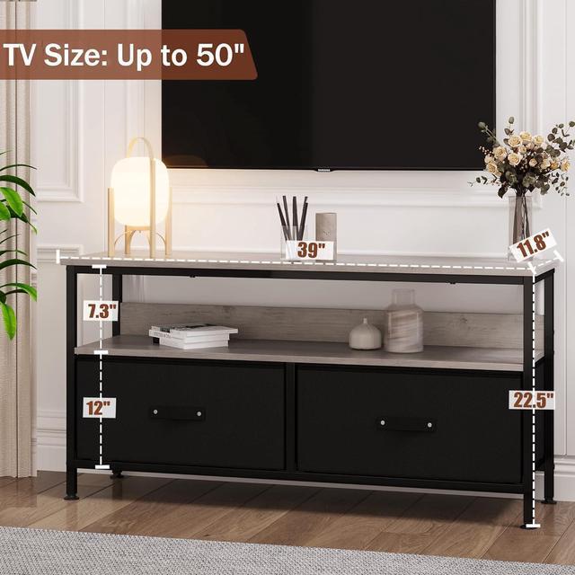 Alt view image 6 of 7 - IDEALHOUSE Dresser TV Stand, Entertainment Center with Storage, 50 Inch TV Stand for Bedroom Small TV Stand Dresser with Drawers and Shelves, TV & Media Console Table Furniture for Living Room, Black