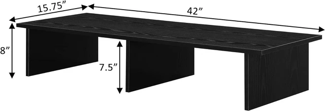 Alt view image 4 of 5 - Convenience Concepts Designs2Go TV/Monitor Riser for TVs up to 46 Inches, Black