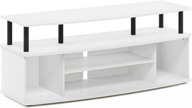 Alt view image 5 of 6 - Furinno Jaya 4-Tier TV Stand for TV up to 55 Inch, White
