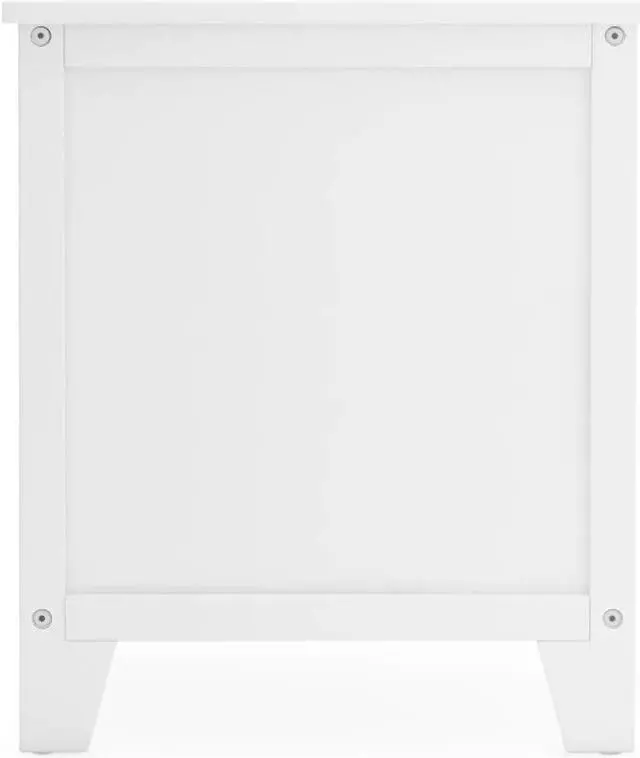 Alt view image 5 of 5 - MARTHA STEWART Living and Learning Kids' Media Console - Creamy White: Wooden TV Stand with Shelves and Fabric Bins  Storage Cubby Organizer for TV's up to 55 Inches