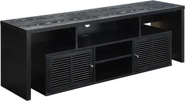Main image of Convenience Concepts Lexington 65 inch TV Stand with Storage Cabinets and Shelves, Black