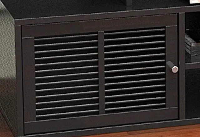 Alt view image 4 of 4 - Convenience Concepts Lexington 65 inch TV Stand with Storage Cabinets and Shelves, Black