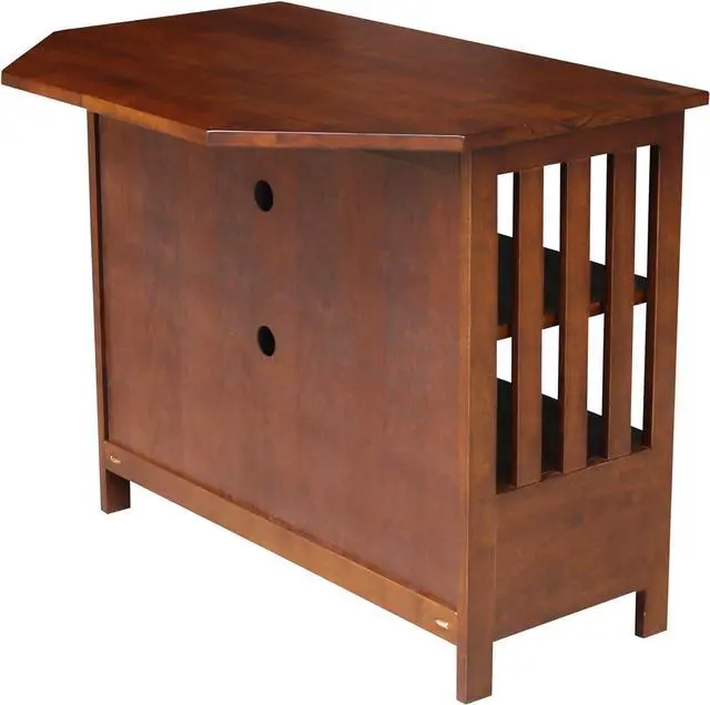 Alt view image 4 of 7 - Solid Wood Mission Corner Enteinment/TV Stand, Espresso