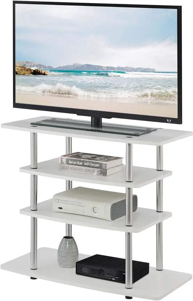 Alt view image 2 of 4 - Convenience Concepts Designs2Go Tools Highboy TV Stand, White