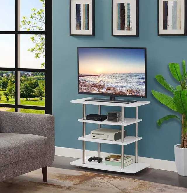 Alt view image 3 of 4 - Convenience Concepts Designs2Go Tools Highboy TV Stand, White